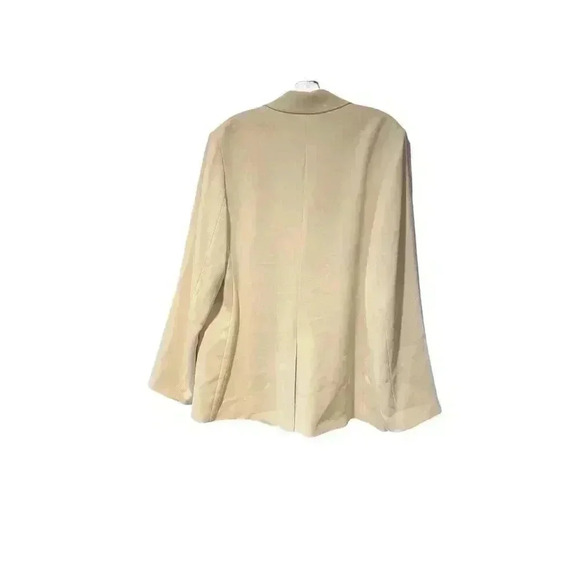 New Vince Crepe Cream Winter White Double-Breasted Oversized Blazer Size 12 - Picture 7 of 13